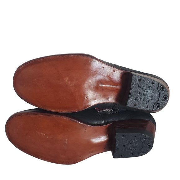 Guatemalan Handmade Aztec Western Leather Chelsea Boots Women's EU37/US 6.5 - Picture 6 of 9
